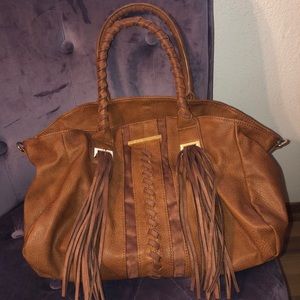 Steve Madden Brown Fringe Purse Bag